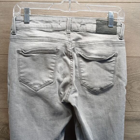 Zara Low Rise Gray Stretch Skinny Jeans Women's Regular Size 6 - Picture 7 of 9